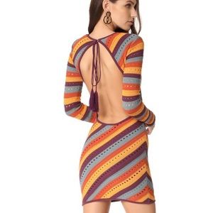 Ronny Kobo Jules Striped Long Sleeve Dress S NWT